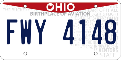 OH license plate FWY4148