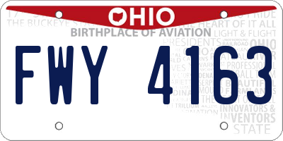 OH license plate FWY4163