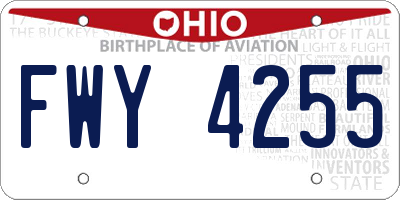 OH license plate FWY4255