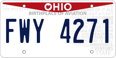 OH license plate FWY4271