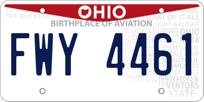 OH license plate FWY4461