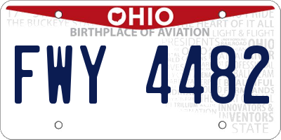 OH license plate FWY4482