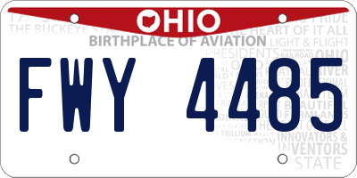 OH license plate FWY4485