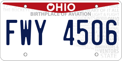 OH license plate FWY4506