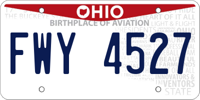 OH license plate FWY4527