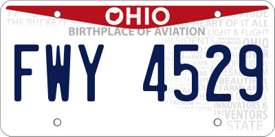 OH license plate FWY4529