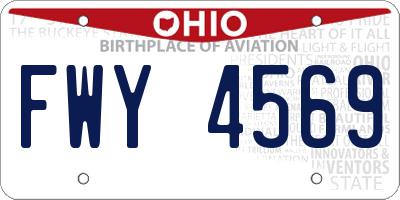 OH license plate FWY4569