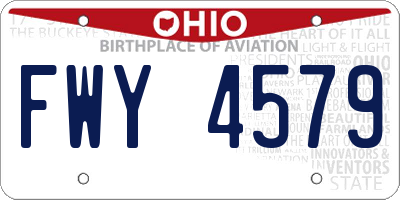 OH license plate FWY4579