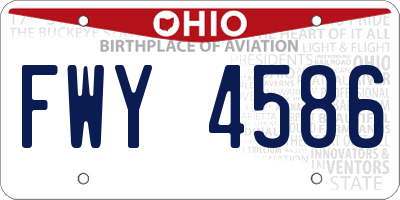 OH license plate FWY4586