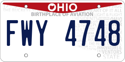 OH license plate FWY4748
