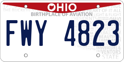 OH license plate FWY4823