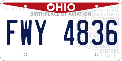 OH license plate FWY4836