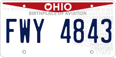 OH license plate FWY4843