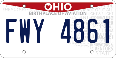 OH license plate FWY4861
