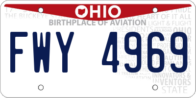 OH license plate FWY4969