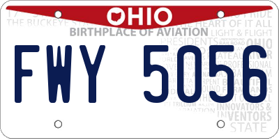 OH license plate FWY5056