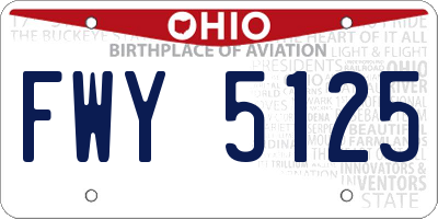 OH license plate FWY5125