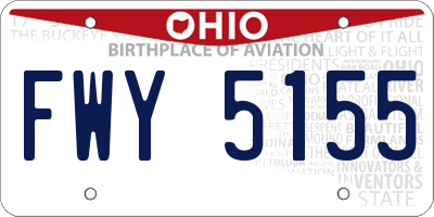 OH license plate FWY5155