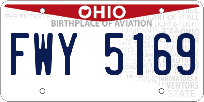 OH license plate FWY5169