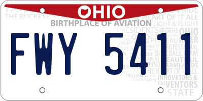 OH license plate FWY5411