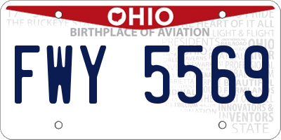 OH license plate FWY5569