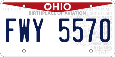 OH license plate FWY5570