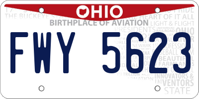 OH license plate FWY5623