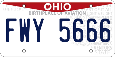 OH license plate FWY5666