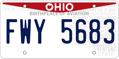 OH license plate FWY5683