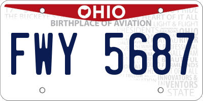 OH license plate FWY5687