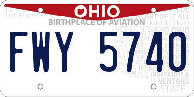 OH license plate FWY5740