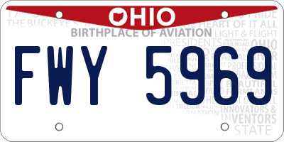 OH license plate FWY5969