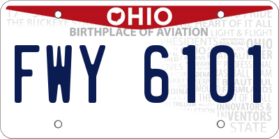 OH license plate FWY6101