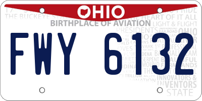 OH license plate FWY6132