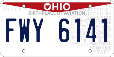 OH license plate FWY6141