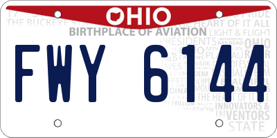 OH license plate FWY6144