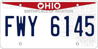 OH license plate FWY6145