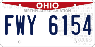 OH license plate FWY6154