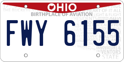OH license plate FWY6155