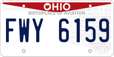 OH license plate FWY6159