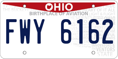 OH license plate FWY6162