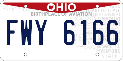 OH license plate FWY6166