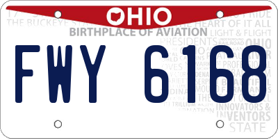 OH license plate FWY6168