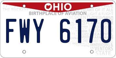 OH license plate FWY6170