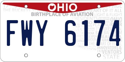 OH license plate FWY6174
