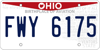 OH license plate FWY6175