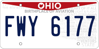 OH license plate FWY6177