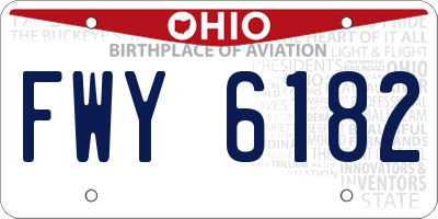 OH license plate FWY6182