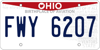 OH license plate FWY6207