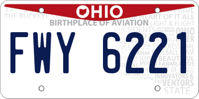 OH license plate FWY6221